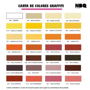 carta de colores grafiti NBQ 1