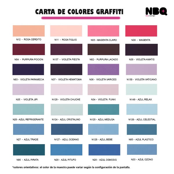 carta de colores grafiti NBQ 2