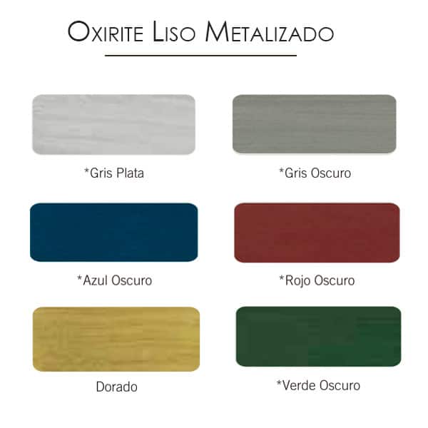 imagen carta colores esmalte Oxirite liso metalizado