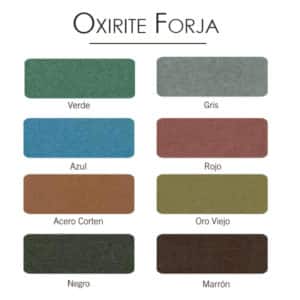 imagen carta colores esmalte Oxirite forja