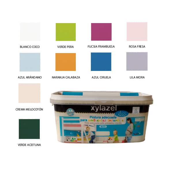 foto carta de colores pintura ambientes infantiles Xylazel